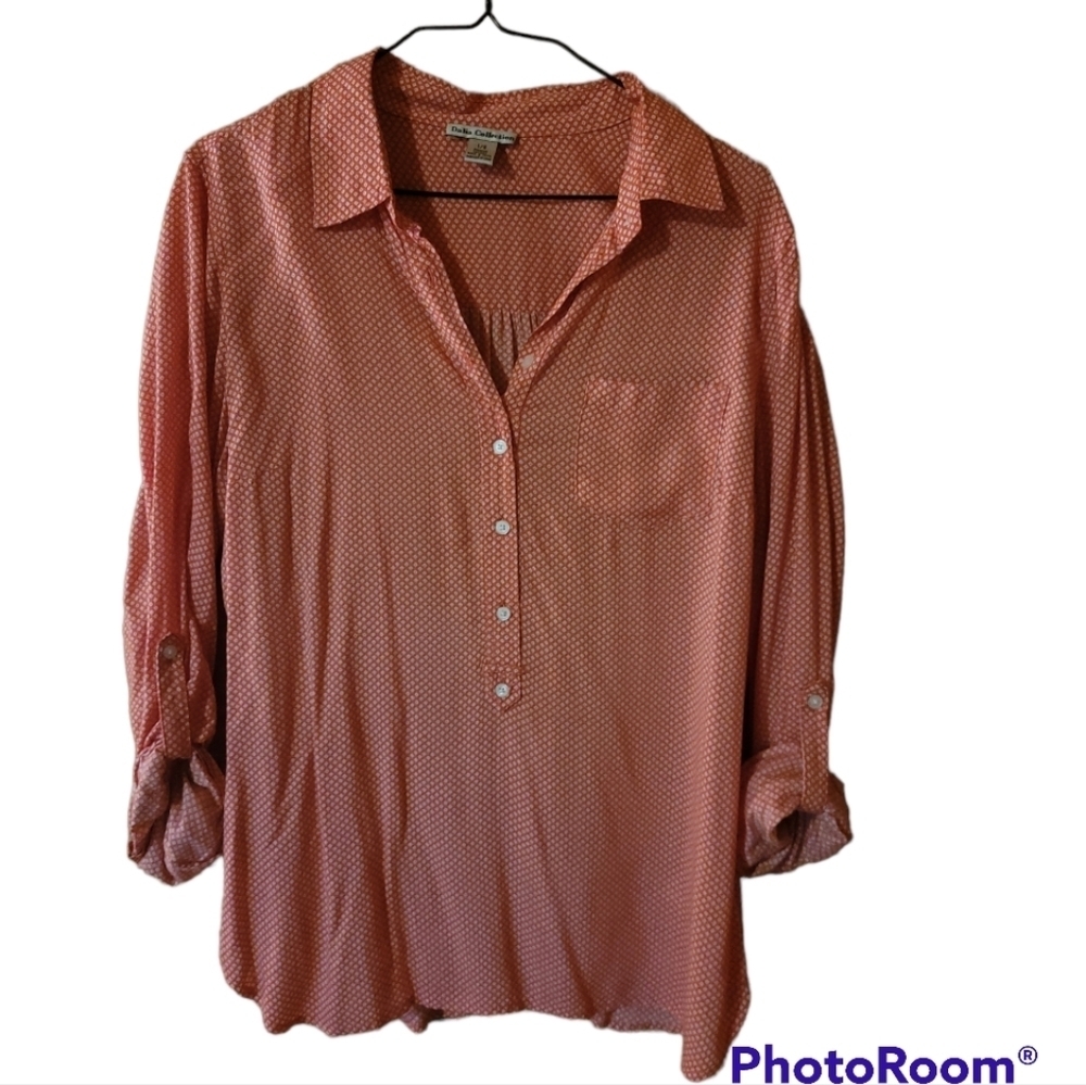 Dalia Collection* Tunic* Coral* Sz L